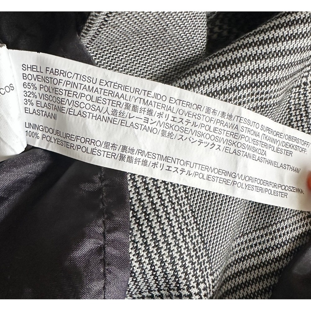 J.O.A. Plaid Mini‎ Skirt Medium Black White Silver Buttons Lined Side Zip Preppy - Picture 5 of 9